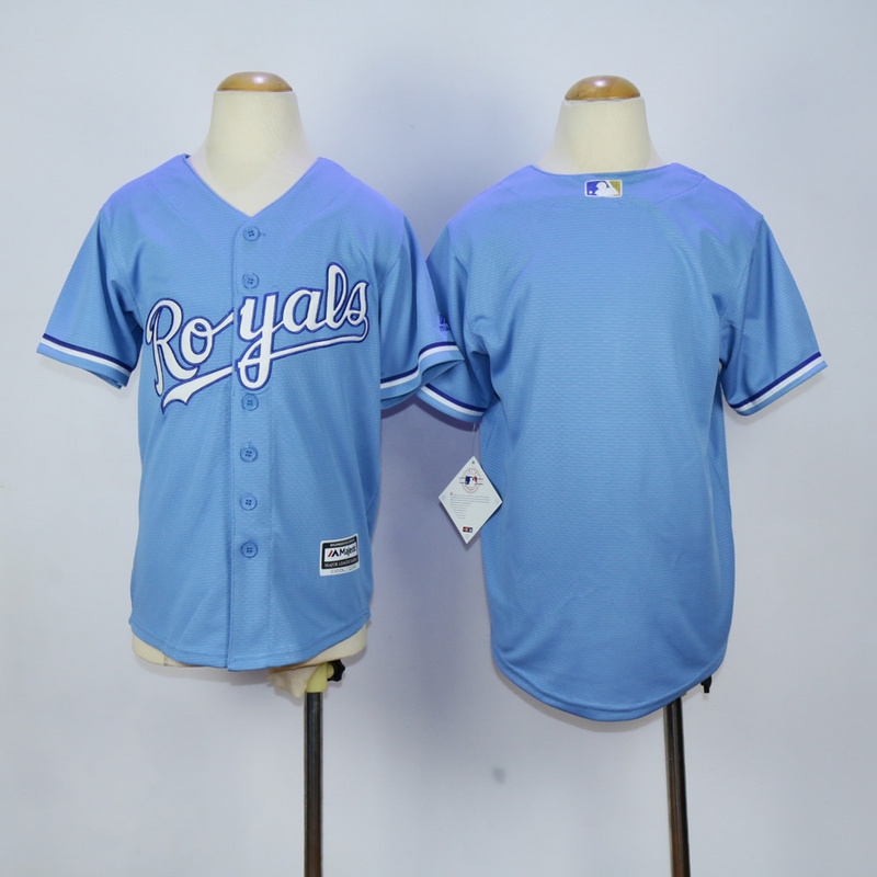 Youth Kansas City Royals Blank Light Blue MLB Jerseys